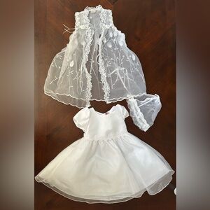 SABALAND Elegant White Lace Kids Costume  SIZE XL